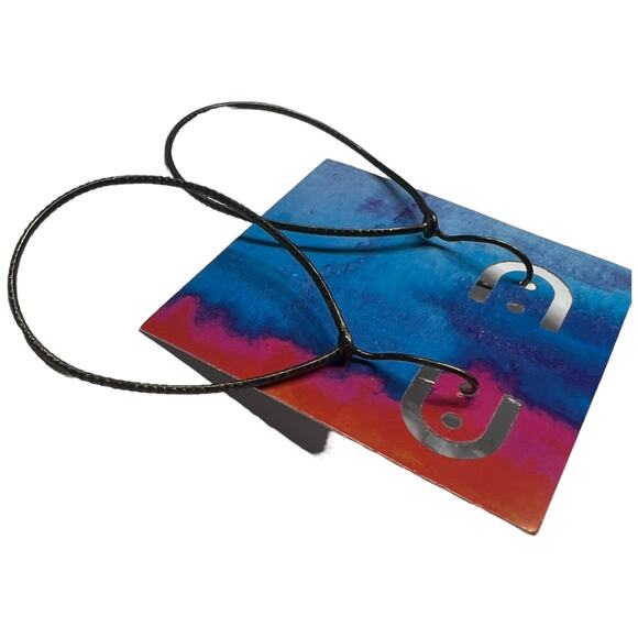 Black Wire Teardrop Hoop Earrings - Modern & Chic Design - Picture 5 of 6